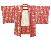 Load image into Gallery viewer, Haori Jacket Vintage(1950-1980) Red Pale Yellow Full Shibori Silk #10831E2
