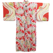 Load image into Gallery viewer, Juban Vintage(1920-1950) Red Phoenix Silk #10377F4
