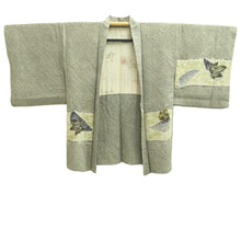 Load image into Gallery viewer, Haori Jacket Vintage(1950-1980) Moss green Full Shibori Leaves Silk #10951F2
