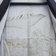 Load image into Gallery viewer, Men's Juban Blueish Gray Landscape Silk #10661C5
