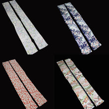 Load image into Gallery viewer, CC1002C1 Silk 8pcs Bundle Kimono Fabric Flower Navy White 55.1x5.9in(140x15cm)
