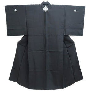 Men's Kimono Black Montsuki Silk #10460A4