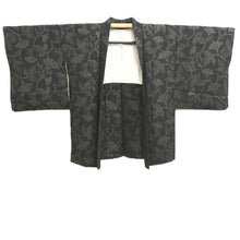 Load image into Gallery viewer, Haori Jacket Vintage(1950-1980) Black Gold Flower Silk #10590C1
