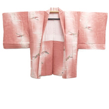 Load image into Gallery viewer, Haori Jacket Pink Crane Birds Silk #10730D3
