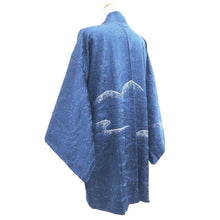 Load image into Gallery viewer, Haori Jacket Blue Deer Mountain Silk #10690D1
