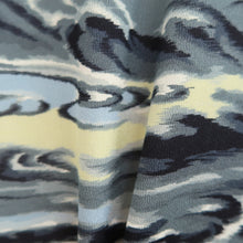 Load image into Gallery viewer, Kimono Vintage(1950-1980) Black Gray Storm Curling Wave Silk #10776D4
