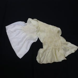 Silk Japanese Obiage Shibori Light Yellow 51.2x5.5in(130x14cm) A#10013