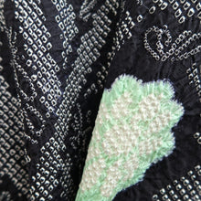 Load image into Gallery viewer, Haori Jacket Vintage(1950-1980) Black Full Shibori Chrysanthemum Silk #10920E5

