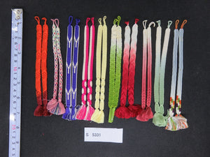 S#5331 Silk Haori Himo Flat Braid 10pcs Bundle Pack