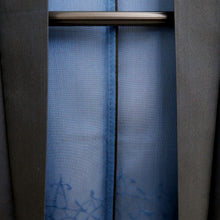 Load image into Gallery viewer, Haori Jacket Vintage(1950-1980) Blue Black Sheer Arabesque Damask Silk #10911E5
