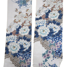 Load image into Gallery viewer, CC1006C1 Silk 8pcs Bundle Kimono Fabric White Orange 55.1x5.9in(140x15cm)
