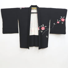 Load image into Gallery viewer, Haori Jacket Vintage(1950-1980) Black Shibori Flower Silk #9849B2

