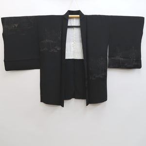 Haori Jacket Vintage(1950-1980) Black Tree Silk #10004C3