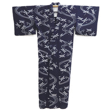 Load image into Gallery viewer, Yukata Vintage(1950-1980) Navy Dragonfly Cotton #10755D3
