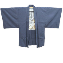 Load image into Gallery viewer, Men's Haori Vintage(1950-1980) Blue Black Dragon Tiger Silk #10648C4
