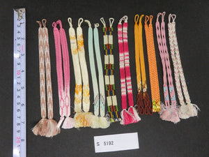 S#5192 Silk Haori Himo Flat Braid 10pcs Bundle Pack