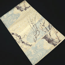 Load image into Gallery viewer, Fukuro Obi Gold Plum blossom Branch Ryusui Silk BB310V8
