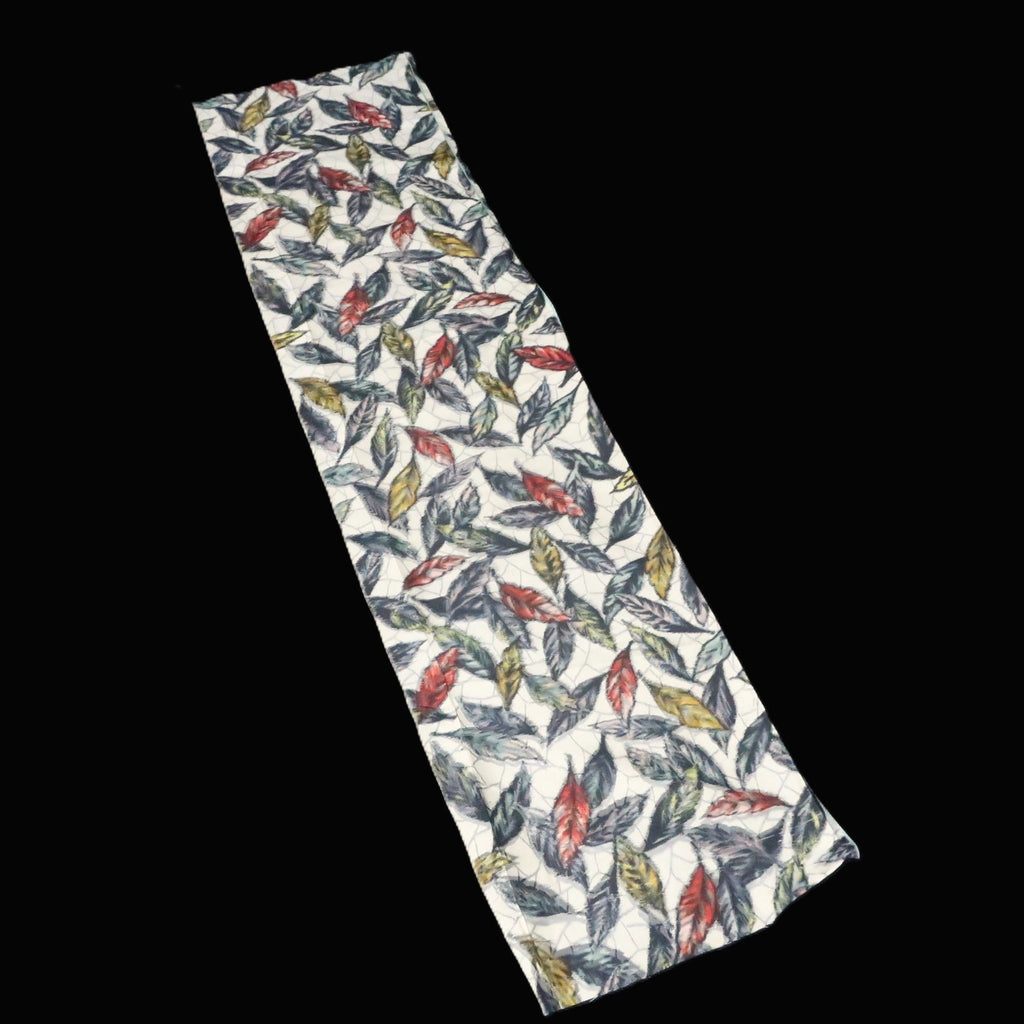 KK1474A2 Silk Kimono Fabric Vintage(1950-1980) Meisen White 51.6x12.2in(131x31cm)
