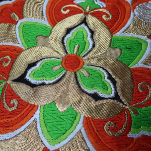 BB10072AF Silk Obi Fabric Phoenix Black Gold 48.4x10.2in(123x26cm)