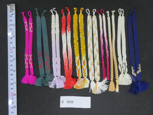 S#5232 Silk Haori Himo Flat Braid 10pcs Bundle Pack
