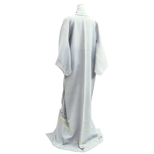 Kimono Light Gray Shinobu Kanji Silk #10521B2