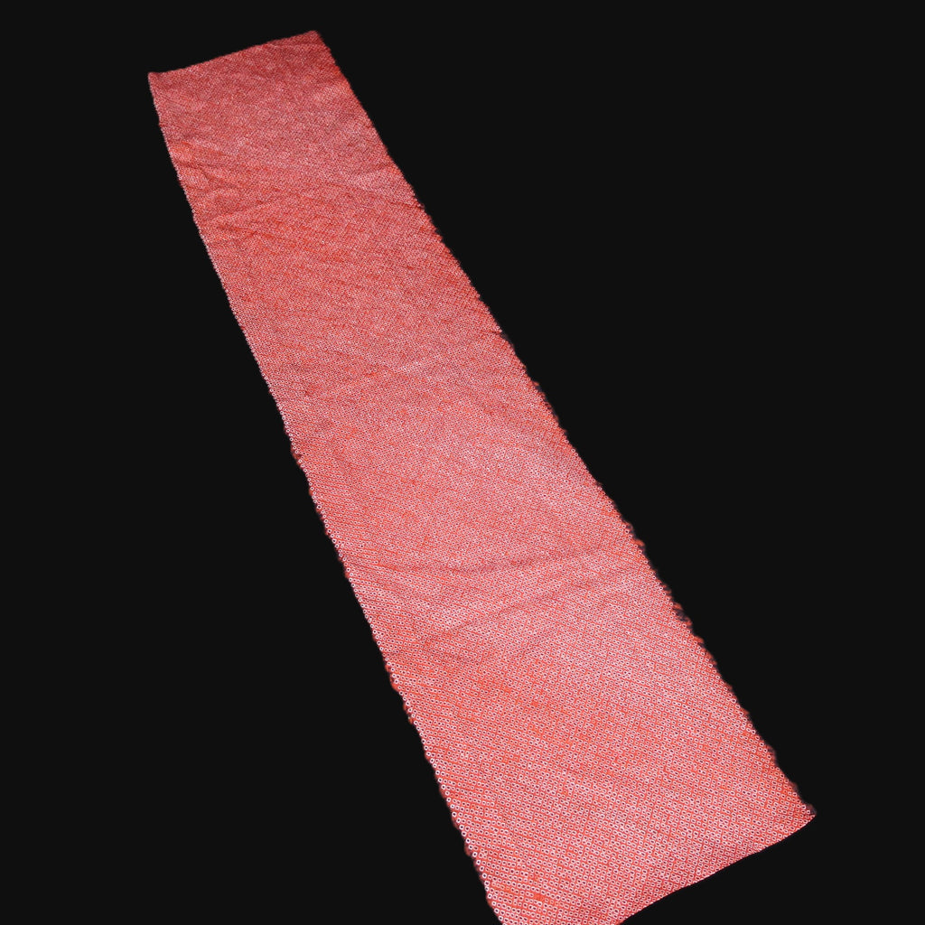 KK1494A2 Silk Kimono Fabric Vintage(1950-1980) Shibori Red 63.4x12.6in(161x32cm)