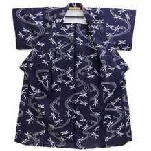 Load image into Gallery viewer, Yukata Vintage(1950-1980) Navy Dragonfly Cotton #10755D3
