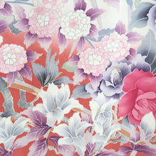 Load image into Gallery viewer, Furisode Pink Butterfly Floral pattern Tall Silk #11080A5
