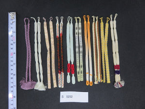 S#5252 Silk Haori Himo Flat Braid 10pcs Bundle Pack