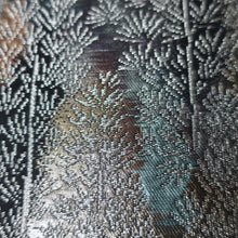 Load image into Gallery viewer, BB10062AE Silk Obi Fabric Forest Black Silver 51.6x11.0in(131x28cm)
