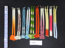 Load image into Gallery viewer, S#5412 Silk Haori Himo Flat Braid 10pcs Bundle Pack
