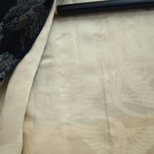 Load image into Gallery viewer, Haori Jacket Vintage(1950-1980) Black Gold Silver Landscape Tree Silk #10821E1
