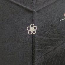 Load image into Gallery viewer, Haori Jacket Vintage(1950-1980) Black Pine Tree Silk #11061A4
