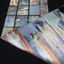 Load image into Gallery viewer, BB10022AC Silk Obi Fabric Heian Princess Dark Blue 50.8x11.0in(129x28cm)
