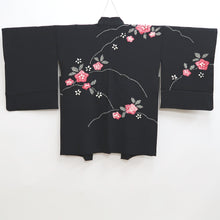 Load image into Gallery viewer, Haori Jacket Vintage(1950-1980) Black Shibori Flower Silk #9849B2
