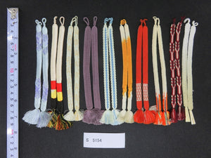 S#5154 Silk Haori Himo Flat Braid 10pcs Bundle Pack