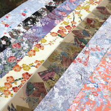 Load image into Gallery viewer, CC1007C1 Silk 8pcs Bundle Kimono Fabric Purple Light Blue 34.3x5.9in(87x15cm)
