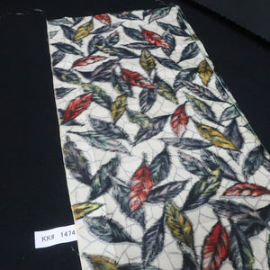 KK1474A2 Silk Kimono Fabric Vintage(1950-1980) Meisen White 51.6x12.2in(131x31cm)