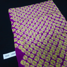 Load image into Gallery viewer, KK1484A2 Silk Kimono Fabric Vintage(Pre-1920) Shibori Purple Yellow 48.4x12.2in(123x31cm)

