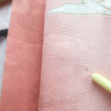 Load image into Gallery viewer, Haori Jacket Pink Crane Birds Silk #10730D3
