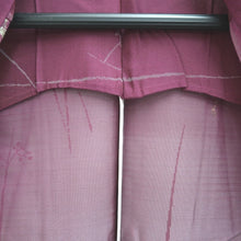 Load image into Gallery viewer, Kimono Vintage(1950-1980) Magenta See-Through Dragonfly Silk #10272E4

