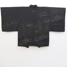 Load image into Gallery viewer, Haori Jacket Vintage(1950-1980) Black Tree Silk #10004C3
