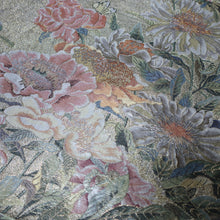 Load image into Gallery viewer, BB10012AB Silk Obi Fabric Pine Tree Bird Gold Green 83.9x11.0in(213x28cm)
