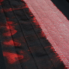 Load image into Gallery viewer, KK1379B7 Silk Kimono Fabric Vintage(1950-1980) Shibori Red 79.1x13.0in(201x33cm)
