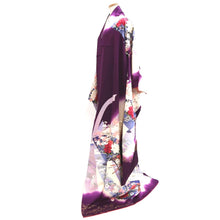 Load image into Gallery viewer, Furisode Purple White Peony Ume Tall Silk #9697J4
