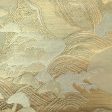 Load image into Gallery viewer, Fukuro Obi Vintage(1950-1980) Gold Silver Wave Silk BB320V8
