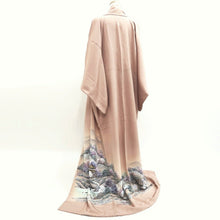 Load image into Gallery viewer, Kimono Rosybrown Zen Temple Landscape Tall Silk #9945B5
