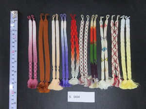 S#5434 Silk Haori Himo Flat Braid 10pcs Bundle Pack