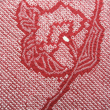 Load image into Gallery viewer, Haori Jacket Red Full Shibori Flower Silk #10700D1
