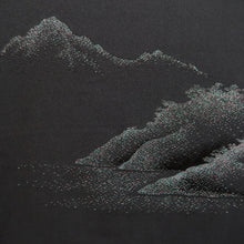 Load image into Gallery viewer, Haori Jacket Vintage(1950-1980) Black Mountain Landscape Silk #9862B2
